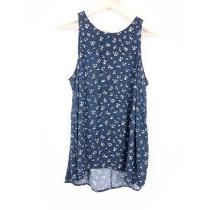 Blue floral sleeveless top ✨